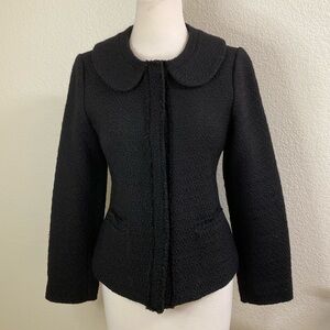 Boden‎ Wool Tweed Blazer Fully Lined Black Size 10